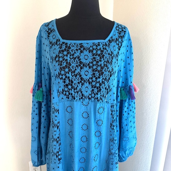 Misa Los Angeles Victoria Cover Up Dress Blue Sz Small - Picture 8 of 10